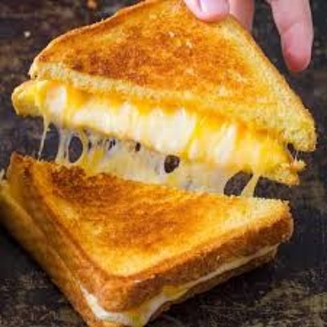 Grilled Cheese Sandwich With French Fries.