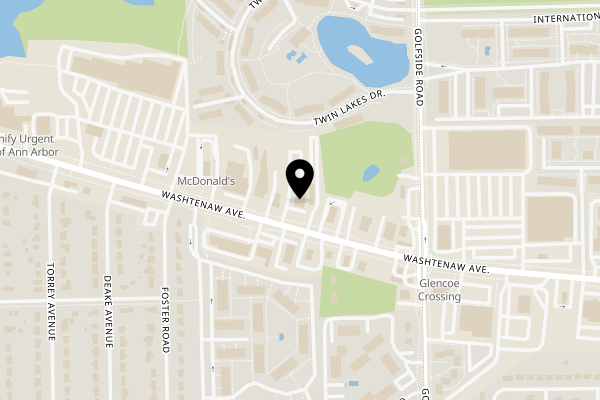 Map showing the location of Los Amigos Don Juan Los Amigos Fiesta on 4855 Washtenaw Ave in Ypsilanti